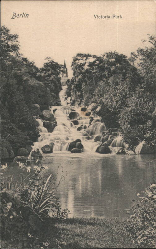 Berlin Victoria-Park Waterfall & Church Spire Germany