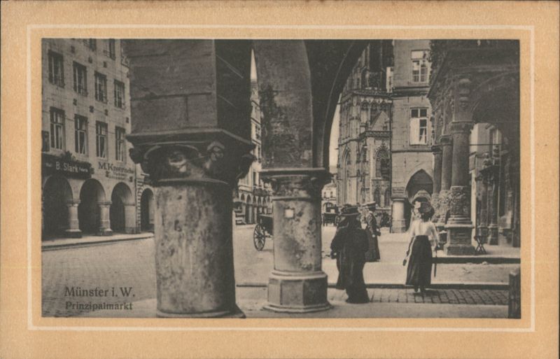 Münster Prinzipalmarkt Arches Street Scene Germany