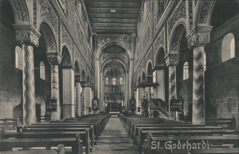 Hildesheim St. Godehard Church Interior 12th Century Germany