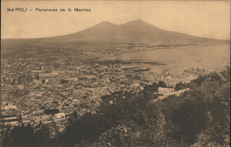 Naples Panorama from San Martino, Mount Vesuvius Napoli Italy
