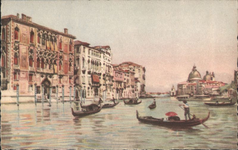 Grand Canal and Church of La Salute, Venice Italy