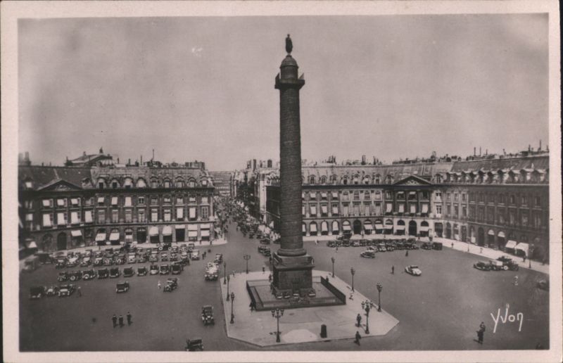 Place Vendôme and Vendôme Column, Paris France YVON