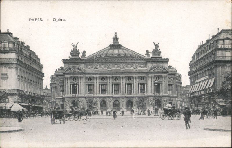 Paris Opéra Garnier Building Street Scene France