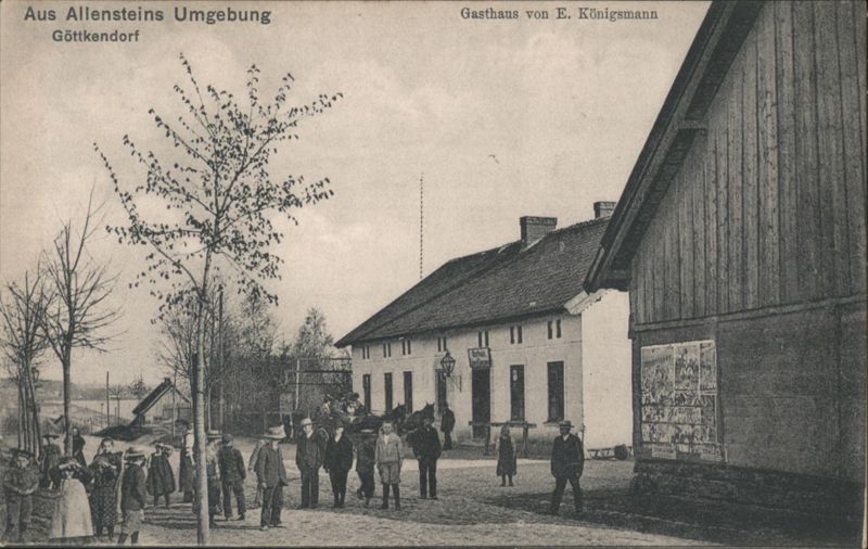 Gasthaus E. Königsmann, Göttkendorf, Allenstein Umgebung Poland