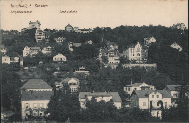 Loschwitz b. Dresden, Bergschwebebahn & Loschwitzhöhe Germany