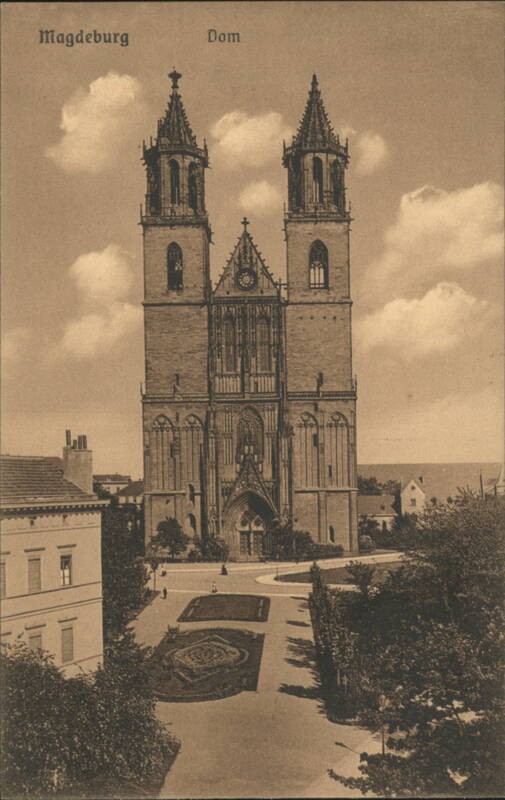 Magdeburg Dom Cathedral with Park View Germany