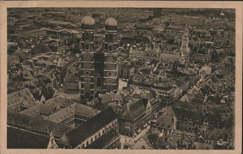 München Dom Stadtzentrum Luftaufnahme Germany