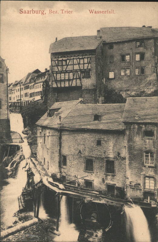Saarburg Waterfall with Mills, Bez. Trier Germany