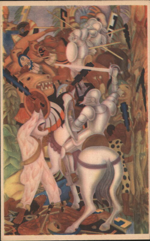 Diego Rivera Fresco: Scene from the Conquest, Cuernavaca Mexico