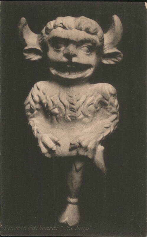Lincoln Cathedral The Imp Stone Carving England Lincolnshire