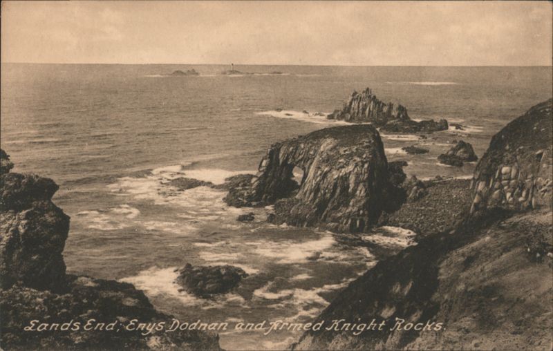Lands End, Enys Dodnan and Armed Knight Rocks, England