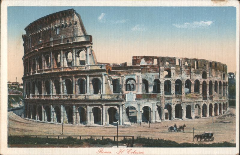 The Colosseum, Horse-drawn Carriages, Rome Italy