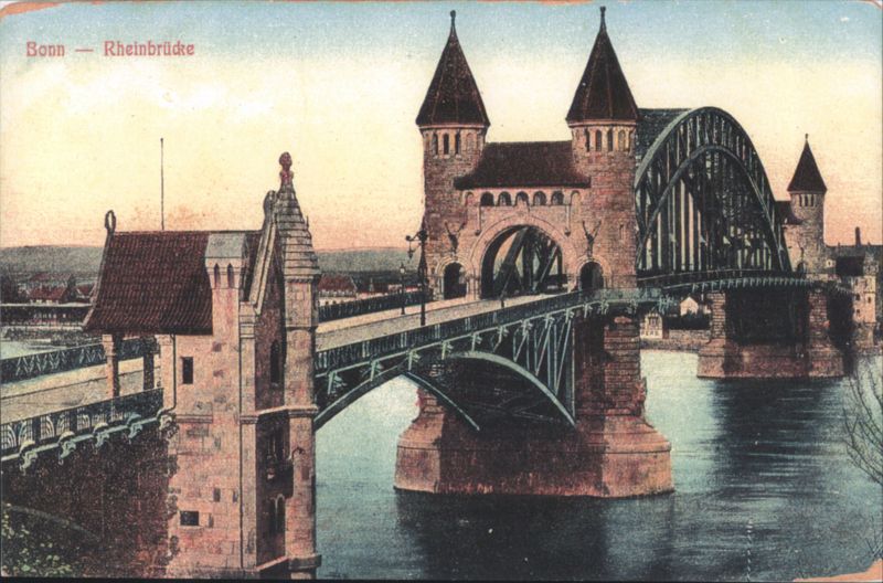 Bonn Rheinbrücke - Rhine Bridge with Towers Germany