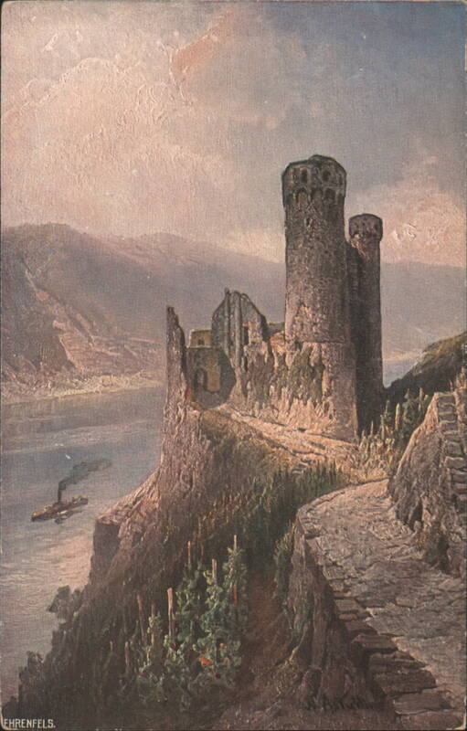 Ruine Ehrenfels, Rhine River, Bingen Loch Rüdesheim am Rhein Germany