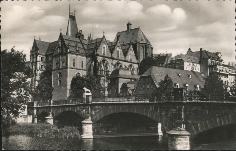 Marburg University & Lahn River Bridge, Germany