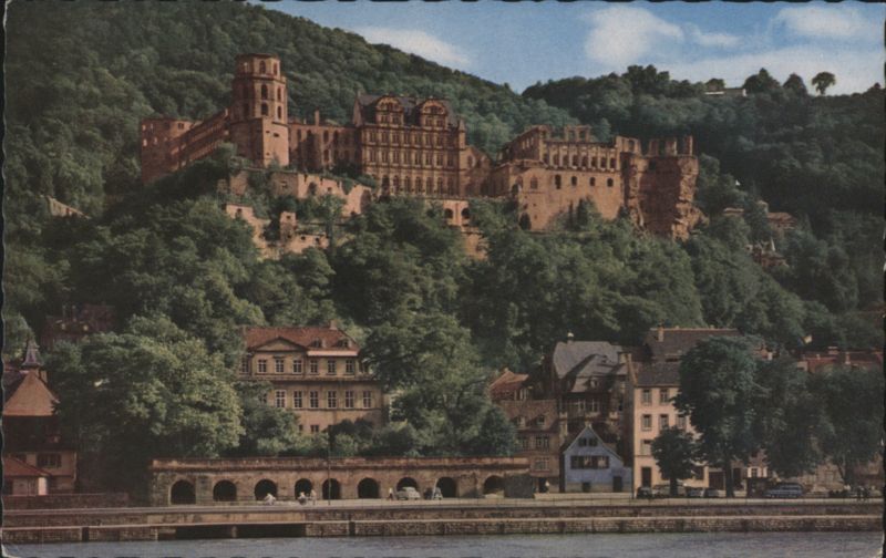 Heidelberg Castle from Hirschgasse View Germany
