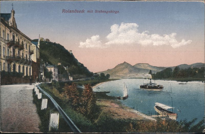 Rolandseck mit Siebengebirge Germany