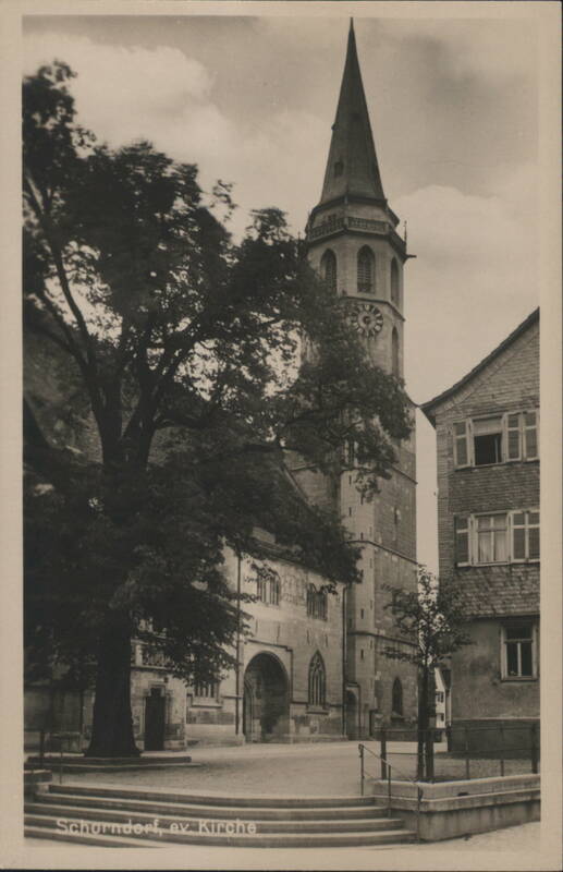 Schorndorf ev. Kirche, Tall Spire, Germany