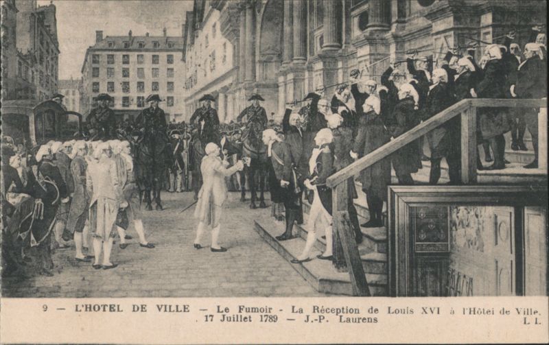 Reception of Louis XVI at Hôtel de Ville, July 1789 Paris France