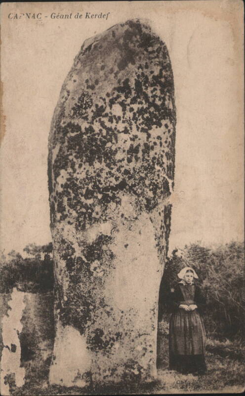 Carnac - Géant de Kerdef Menhir with Woman France
