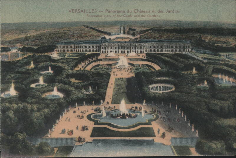 Versailles - Panoramic View of the Castle and Gardens France