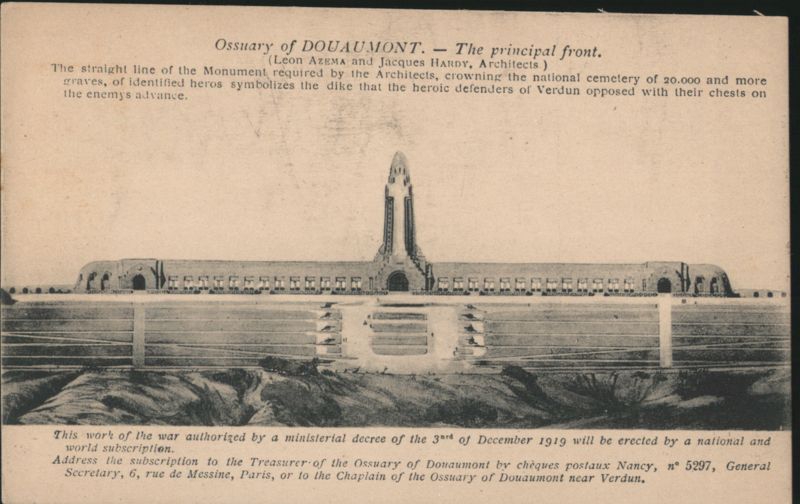 Douaumont Ossuary Principal Front, Verdun Memorial France