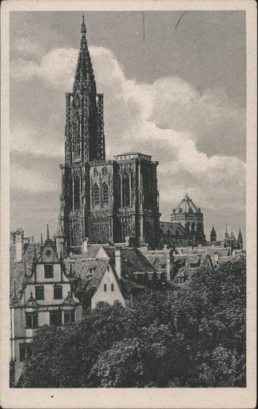 Strasbourg Cathedral Spire Rooftops France