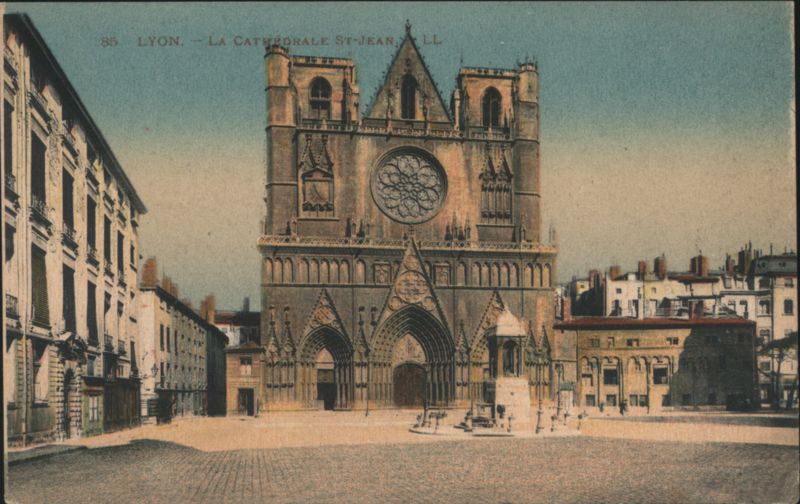Lyon, Saint-Jean Cathedral Facade France