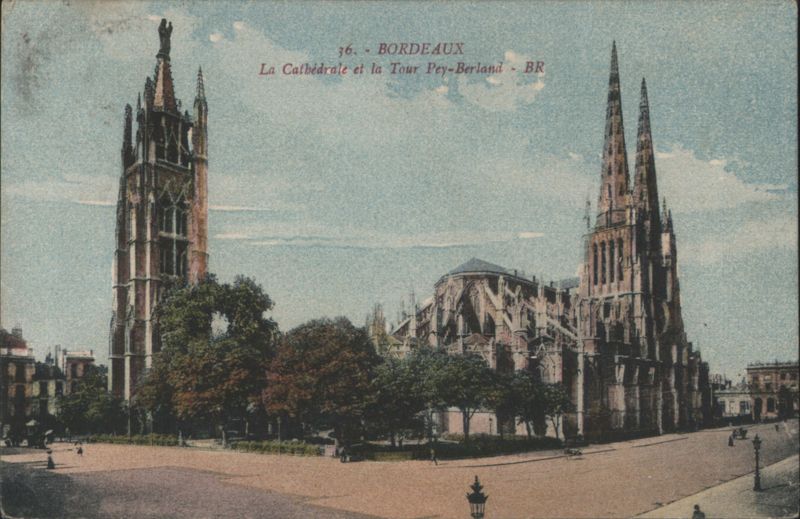 Bordeaux Cathedral and Pey-Berland Tower France