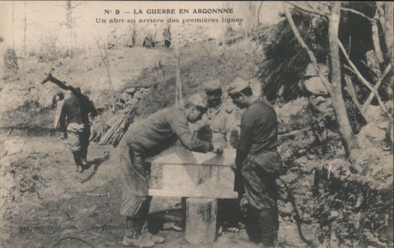 Argonne War: Shelter Behind Front Lines France