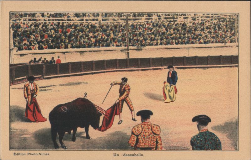 Bullfight Scene - Un descabello, Nimes Arena France