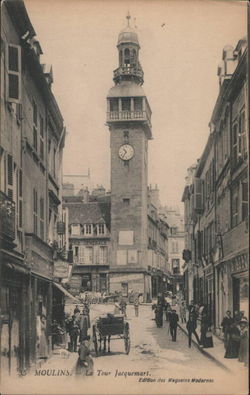 Moulins, La Tour Jacquemart Street Scene France