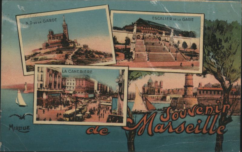 Marseille Landmarks: Notre-Dame, Station, Canebière France