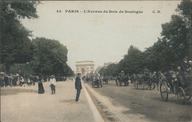 Paris - L'Avenue du Bois de Boulogne, Arc de Triomphe France