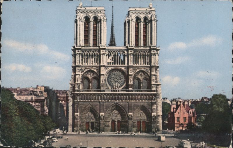 Notre-Dame Cathedral Front View Paris France