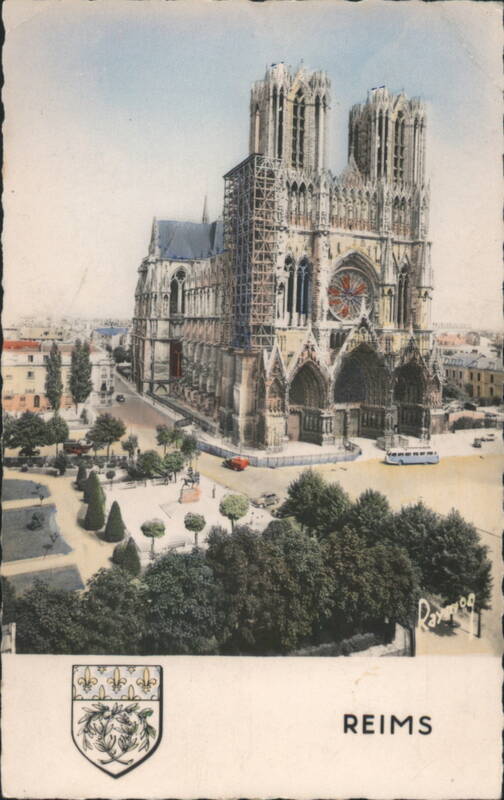 Reims Cathedral with Scaffolding, France Ramonvel