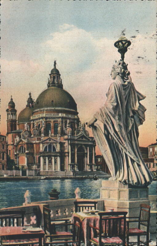 Venice, Santa Maria della Salute Church & Statue Italy