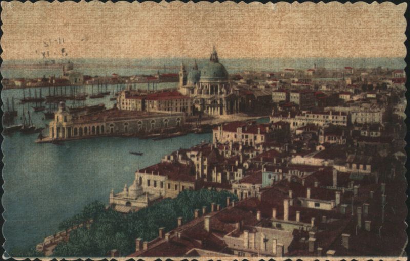 Venice Grand Canal Aerial View, Santa Maria della Salute Italy