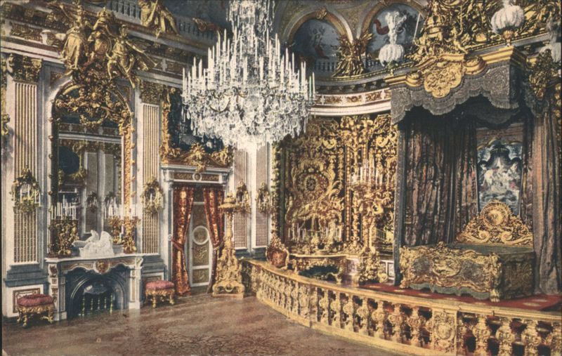 Herrenchiemsee Palace State Bedroom, Gilded Interior Germany