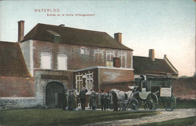 Waterloo - Entrance to Hougoumont Farm with Carriage Belgium