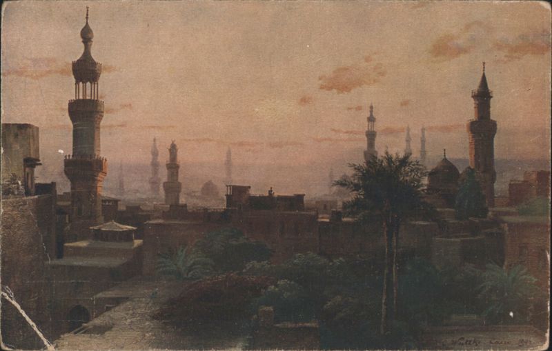 Morning in Cairo Minarets Cityscape Egypt H. Lüttke