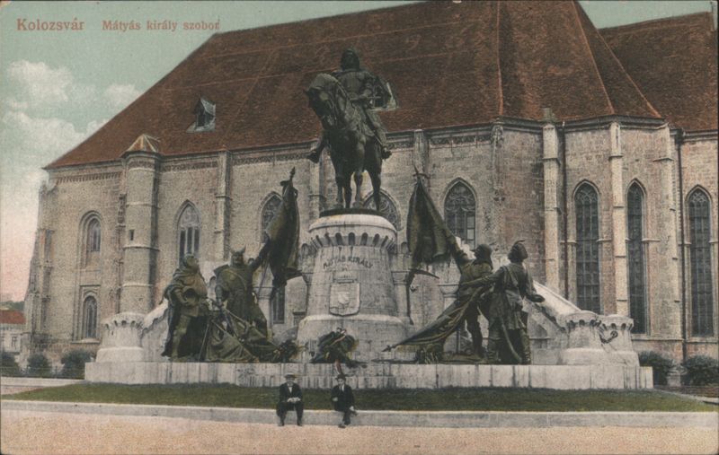 Kolozsvár Mátyás király szobor Romania Eastern Europe