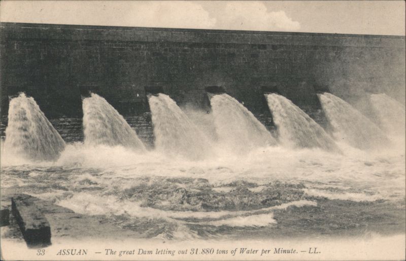 Aswan Dam Discharging 31,880 Tons Water Per Minute Egypt