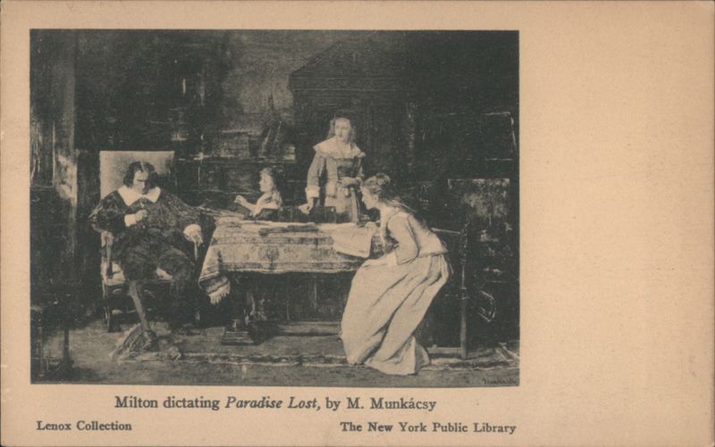 Milton dictating Paradise Lost, by M. Munkácsy Authors & Writers