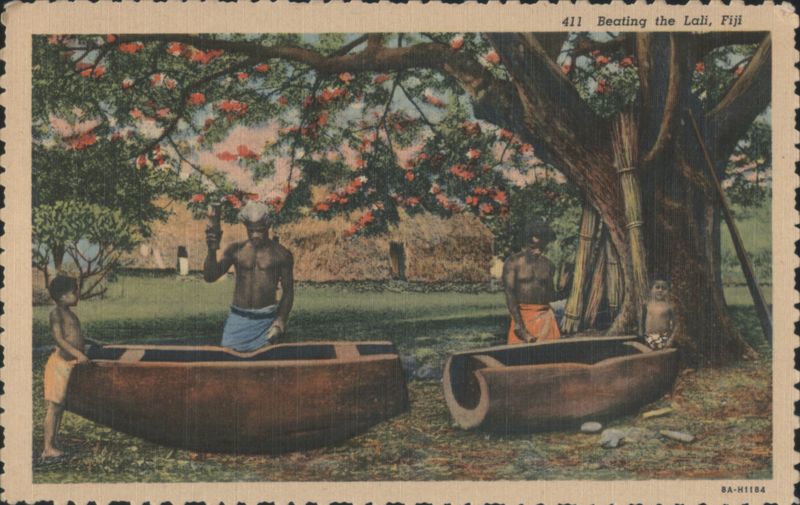 Beating the Lali, Fiji South Pacific