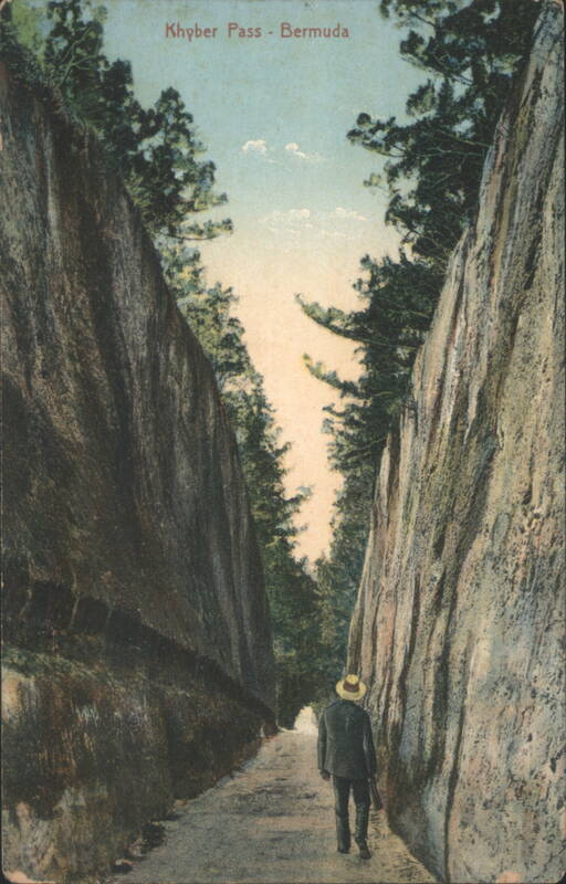 Khyber Pass, Narrow Path with Figure, Bermuda