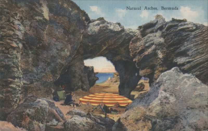 Natural Arches, Bermuda Beach Scene