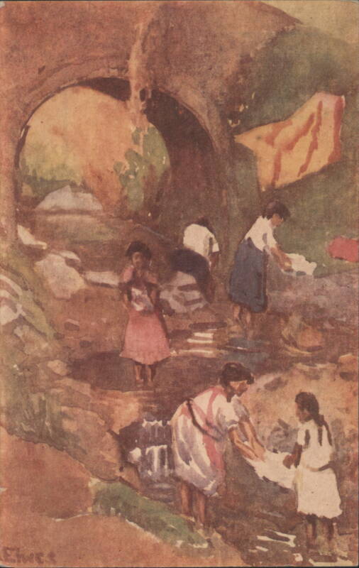 Women Washing Clothes by Arches, Mexico Chere