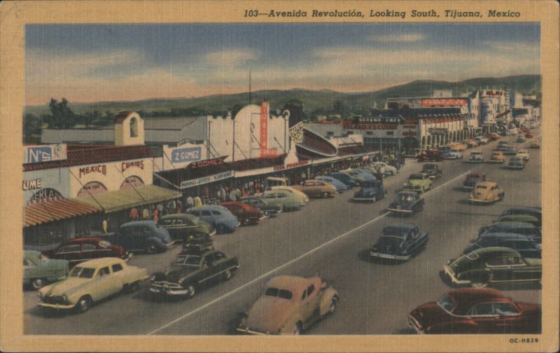 Avenida Revolución, Looking South, Tijuana Mexico