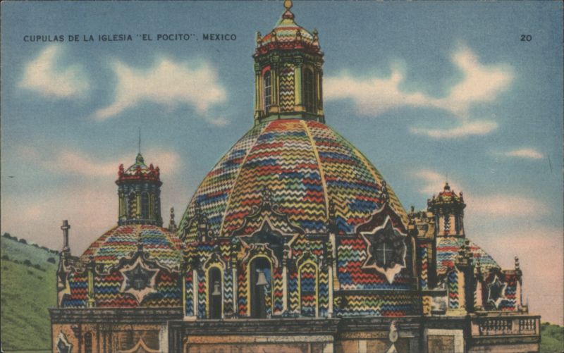 El Pocito Church Colorful Domes, Mexico